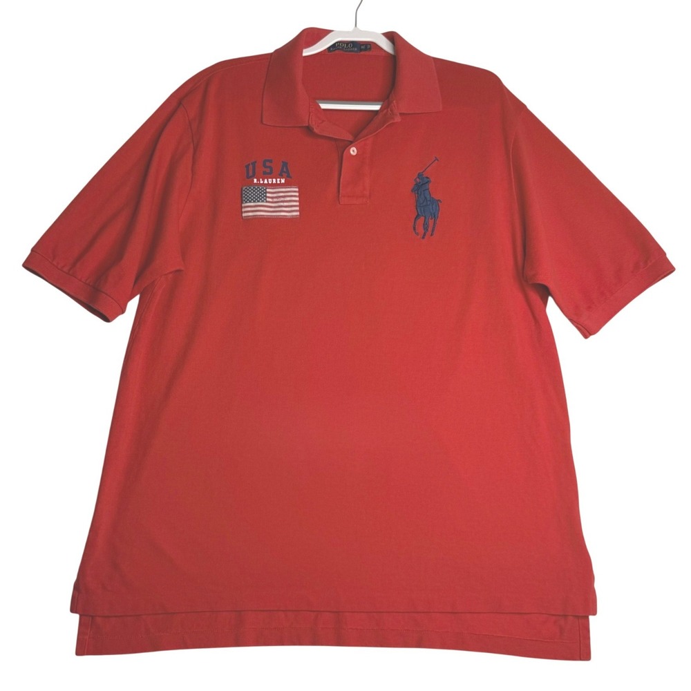 Polo‎ Ralph Lauren USA Flag Big Pony Red Mens XLT Tall